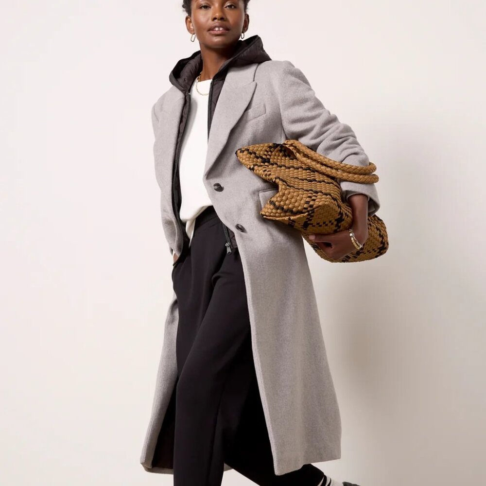 Long Grey Wool Coat